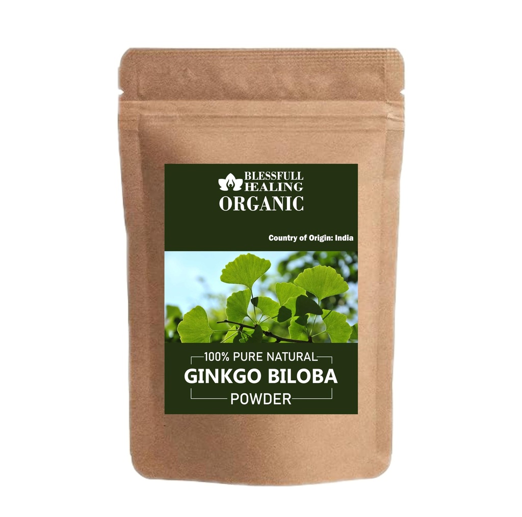 Blessfull Healing Organic Ginkgo Biloba Powder 100% Pure Natural 100 Gram / 3.52 oz