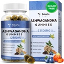Totaria Sugar Free Ashwagandha Filled Gummies 2500mg w/Vitamin D3, Magnesium Glycinate, Rhodiola, Ultra Strength Ashwa Root Supplements for Women & Wen, for Relaxation, Energy, Blueberry Flavor