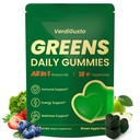 Greens Gummies | Superfood Greens Supplement with 20+ Vegetables & Fruits | Supports Immune Health, Energy & Daily Wellness | Natural Green Apple Flavor | Non-GMO, Gluten-Free, Soy Free