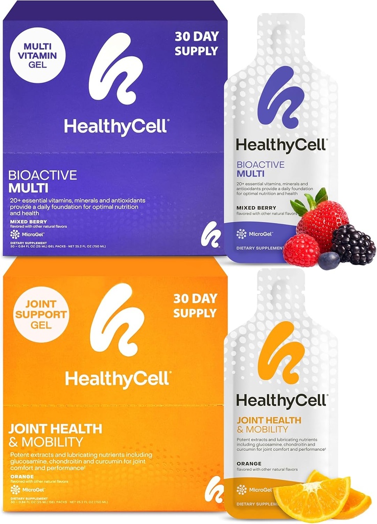 Healthycell Bioactive Multivitamin + Κοινό συμπλήρωμα υγείας & κινητικότητας για άνδρες & γυναίκες Bundle