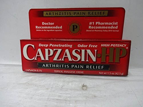Capzasin-HP Arthritis Relief Topical Analgesic Cream, 1 Percent Capsaicin, 1.5 Ounce Tubes (Pack of 4) by Capzasin