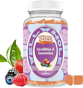Well&Whole Urolithin A Gummies 1000mg με CoQ10 και ρεσβερατρόλη, Μιτοχονδριακά συμπληρώματα, υποστήριξη μυών, μη ΓΤΟ, Vegan, 60 κόμητες