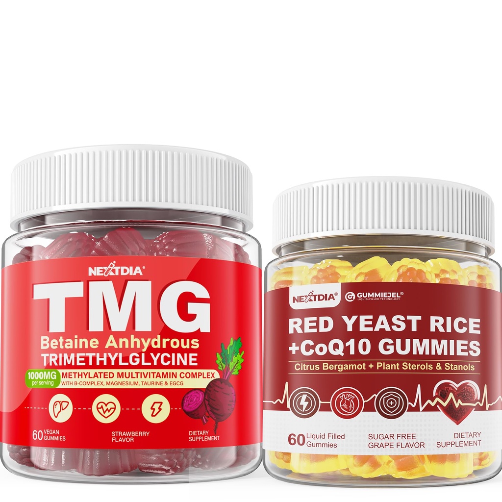 Nextdia Red Yeast Rice, Tmg Supplements Gummies, 3Pack