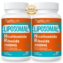 2000 MG Nicotinamide Riboside, NMNH Supplement Alternative, Liposomal Nicotinamide Riboside Supplement with TMG & Pterostilbene - NAD*, Energy, Focus, Immunity, Age Resist - 120 Softgels