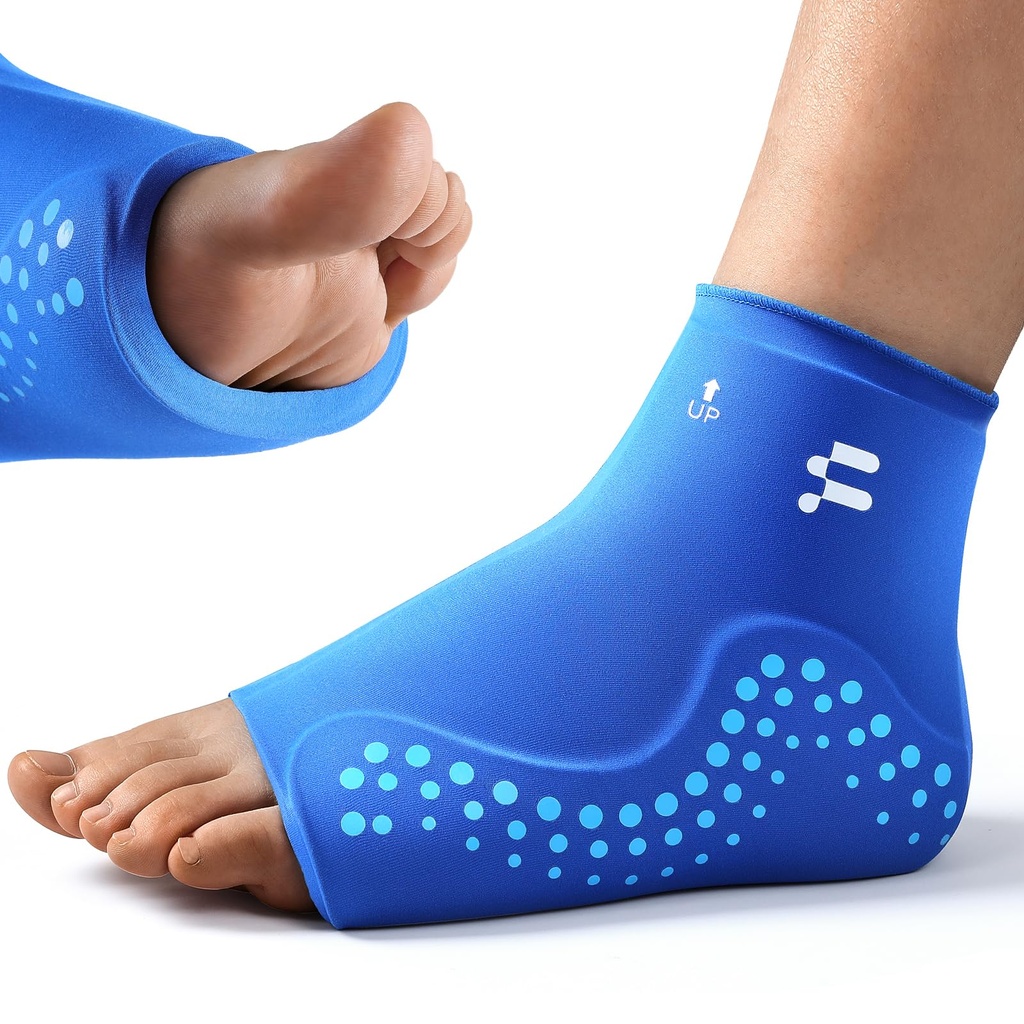 Extended Ankle Ice Pack Wrap for Sprained Ankle & Swelling Relief, 30% Longer Lasting Cold Therapy, Reusable Gel Ice Pack Sleeve for Foot Pain, Plantar Fasciitis, Achilles Tendonitis, Heel Pain, L