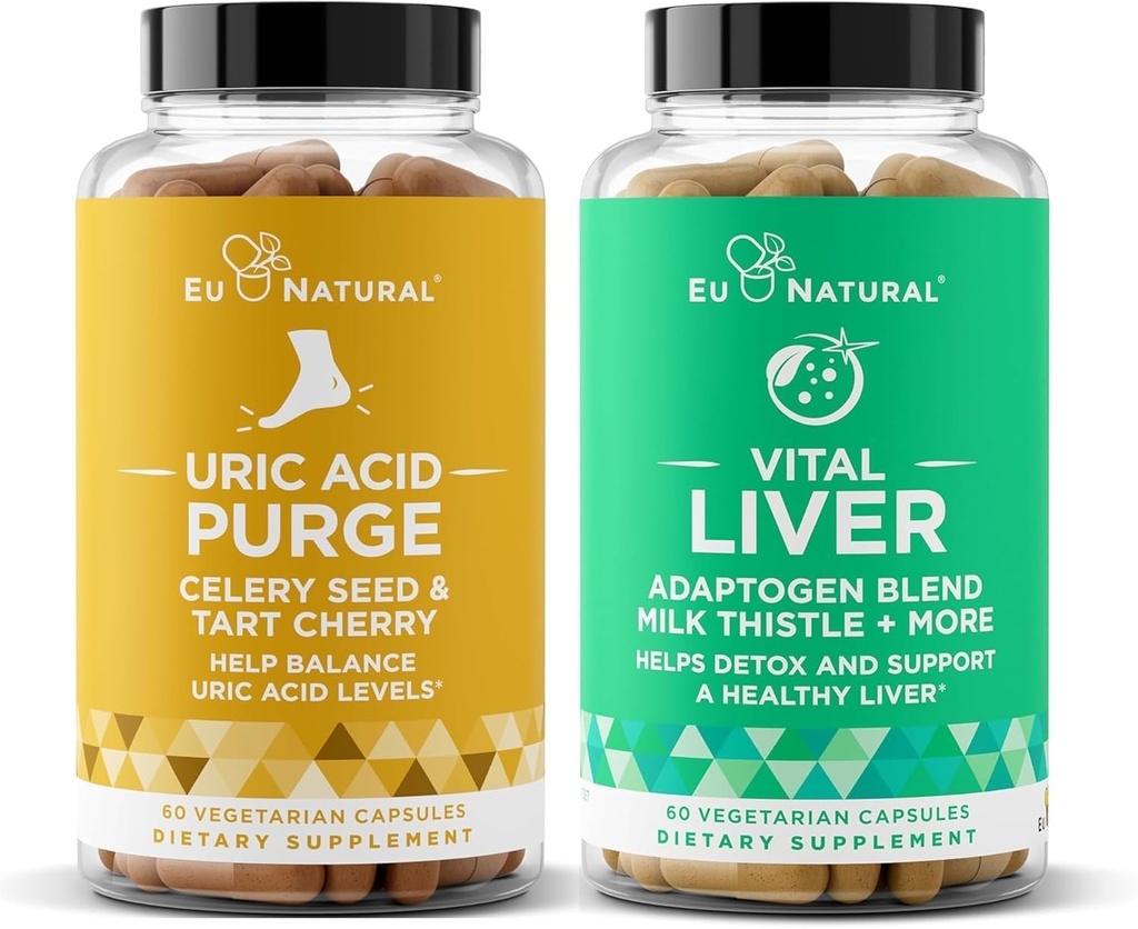 Εκκαθάριση! Uric Acid Flush και Vital Liver Bundle - Detox, Cleanse, και επισκευή για την κοινή υποστήριξη & ενεργό κινητικότητα Plus Βέλτιστη λειτουργία του ήπατος & Digestive υγεία