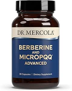Dr. Mercola Berberine and MircoPQQ Advanced - Προσφορές Μεταβολική, Μιτοχονδριακή, Εγκεφαλική & Ανοσολογική Υποστήριξη - GMO-free, Gluten-free & Soy-Free - 30 Κάψουλες (30 Σερβιέτες)
