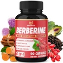 Berberine, Ceylon Cinnamon, Turmeric, Milk Thistle, Artichoke, Black Pepper - 90 Capsules [3-Month Supply]
