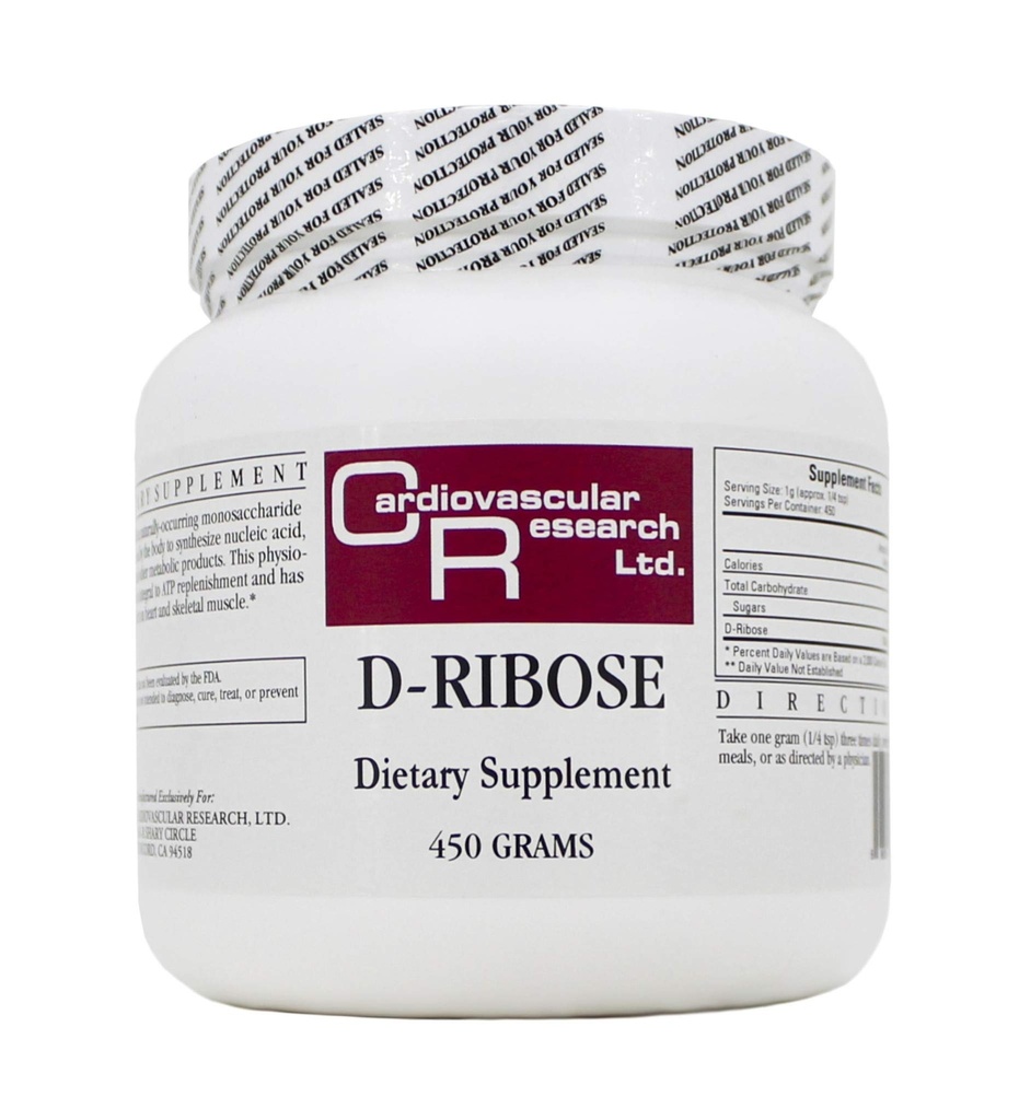 Cardiovascular Research D-ribose, White, 450 Gram