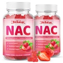 NAC Gummies for Adults & Kids 1000mg Per Serving, NAC Supplement N-Acetyl Cysteine for Immune, Glutathione & Antioxidant Support, Sugar-Free Vegan Strawberry Flavor, 120 Count