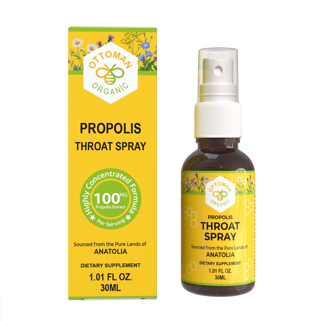 Adult Propolis Spray | USDA Organic | USDA Certified, 100% Alcohol-Free Extract, Supports Throat & Respiratory Health, Rich in Antioxidants, 1.01 Fl Oz, Pack of 1