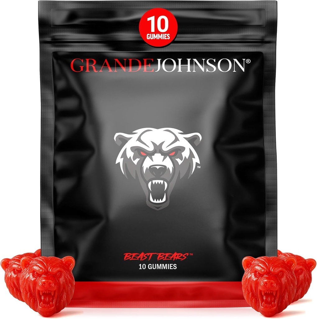 Men's Performance Gummies - Natural Energy, Stamina & Endurance - Black Maca & Tongkat Ali (10 Count)