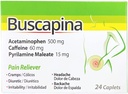 Buscapina Pain Relief Caplets – PMS, Cramps, Πονοκέφαλοι, Bloating, Back & Joint Pain – για γυναίκες και άνδρες – Box with 24 Caplets