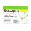 Buscapina Pain Relief Caplets – PMS, Cramps, Πονοκέφαλοι, Bloating, Back & Joint Pain – για γυναίκες και άνδρες – Box with 24 Caplets