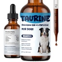 Taurine Supplement for Dogs Liquid Drops with Coenzyme Q10 & L-Carnitine – Supports Heart, Energy & Daily Activity – Easy to Add to Food, 60 ml