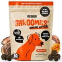 FreshCap Shroomies - Mushroom Chews for Dogs, 14 in 1 Turkey Tail Mushroom, Super Blend Mushroom Supplement for Dogs, Dog Immune Support, Calming Treats (60 Soft Chews)
