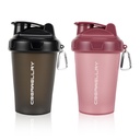 2 Pack Shaker Bottles for Protein Mixes, 17 oz Small Protein Shaker Bottle with Handle, Gym Shaker Cups with Blending Ball for Pre Workout, BPA-Free & Dishwasher Safe (Black, Pink)