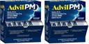 Advil PM Pain Reliever and Nighttime Sleep Aid,Pain Medicine with Ibuprofen for-Pain Relief and Diphenhydramine Citrate for a Sleep Aid - 2 Coated Caplets,(Pack of 100)