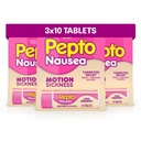 Pepto Nausea Motion Sickness, Treats and Prevents Nausea, 3 x 10ct