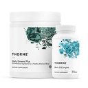 THORNE - Energy Bundle - Daily Greens Plus & Basic B Complex - Προάγει την Κυτταρική Ενέργεια και τη Φυσική Αντοχή - 30 Υπηρεσίες