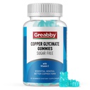 Copper Supplements Gummies, 2mg Chelated Copper Glycinate with Vitamin C, Sugar Free, High Absorption for Women Men Adults, Immune, Energy, Skin & Bone Health, 60 Count