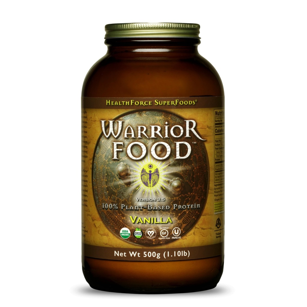 HEALTHFORCE SUPERFOODS Warrior Food Protein Powder - Vanilla Flavor - 500 Grams