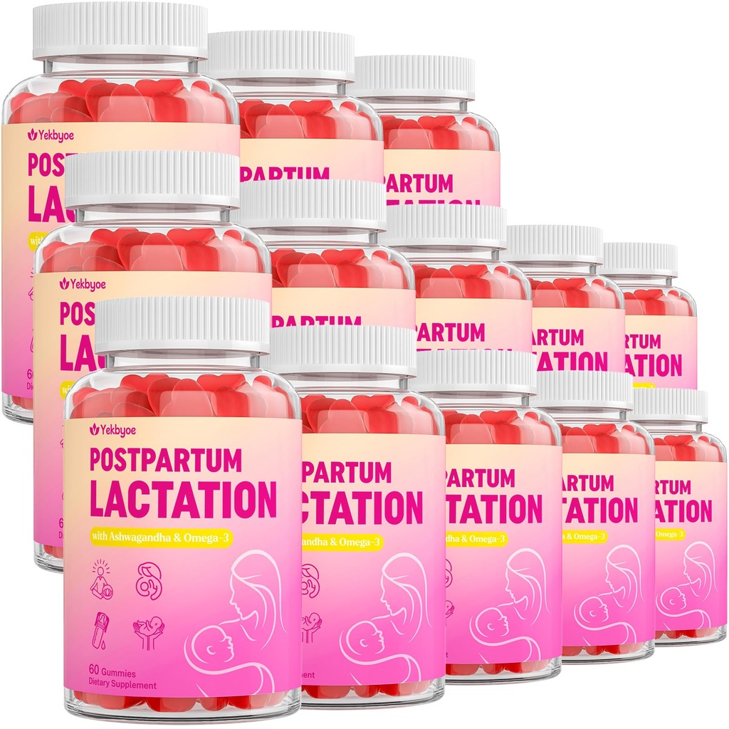 Lactation Support, Moringa & Milk Thistle Lactation Supplement to Boost Milk Supply, Lactation Gummies for Breastfeeding Moms, Postnatal Vitamins with Postpartum Mood Support- 13 Packs