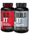 Jacked Factory Muscle Builder Supplement Stack - Build-XT Muscle Builder & N.O. XT Nitric Oxide Booating Agent for Dual Support (60 Day Supply)