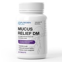 Puregen Labs Mucus Relief DM | Dextromethorphan HBr 20mg | Guaifenesin 400mg | Cough, Immediate Release Uncoated Cough & Mucus Expectorant Pill – 90 Tablets