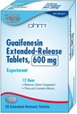 Ohm Mucus Relief 600 mg Extended-Release Tablets – 12-Hour Chest Congestion Relief with Guaifenesin, 20 Count | Powerful, Long-Lasting Mucus & Cough Release Formula