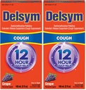 Delsym Adult 12 Hr Cough Relief Liquid, Grape, 5oz (Pack of 2)
