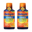Delsym Adult Liquid - Cough Plus Sore Throat Honey 6 oz (Pack of 2)