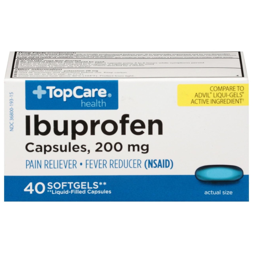 Topcare, HCountlth 200mg Softgels Ibuprofen , 40 Pack