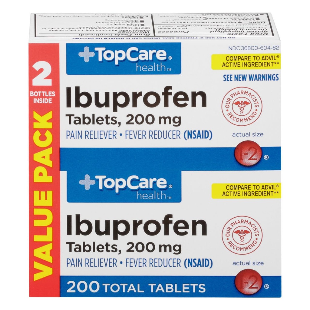 Topcare, Health Value Pack Ibuprofen 200mg Tablets