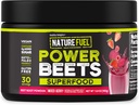 Healthy Delights Nature Fuel Power Beets, Vegan Beet Juice Powder, Beet Powder for High Blood Pressure, 0g Προστιθέμενη ζάχαρη, Beet Root Supplement, Beetroot, Mixed Berry, 30 Servings (Packaging May Vary)
