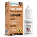 WELMATE Clotrimazole 1% Antifungal Topical Solution | 0.33 fl oz (10mL) Athlete's Foot, Jock Itch, Ringworm Treatment & Ear Drops, Greaseless Non-Staining, Fast Relief for Itchy, Burning Skin