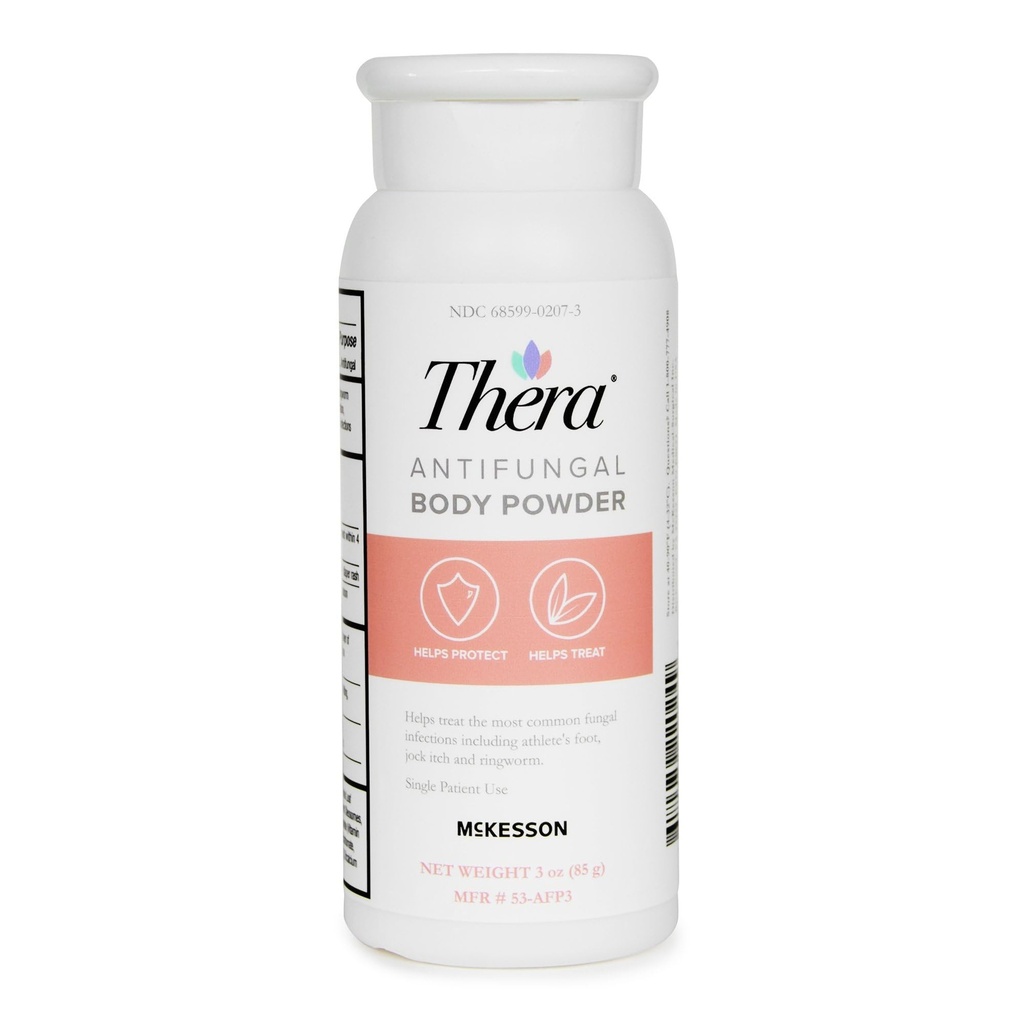 Thera Antifungal Body Powder, 2% Strength - Relief for Athlete's Foot, Jock Itch, Ringworm - 3 oz