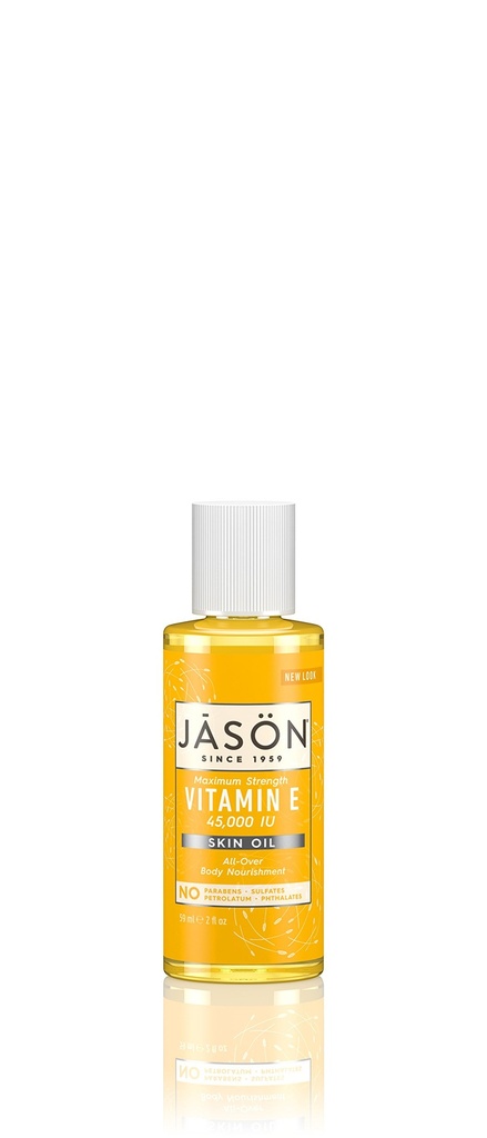 JASON Vitamin E 45,000 IU Skin Oil, Maximum Strength, 2 Ounce Bottle