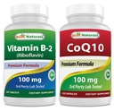 Best Naturals Βιταμίνη Β2 (Riιβοφλαβίνη) 100 mg & COQ10 100 mg