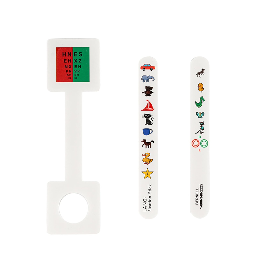 Kids Vision Test Card, 3PCS Red/Green Anti-Suppression Check Vision Tester