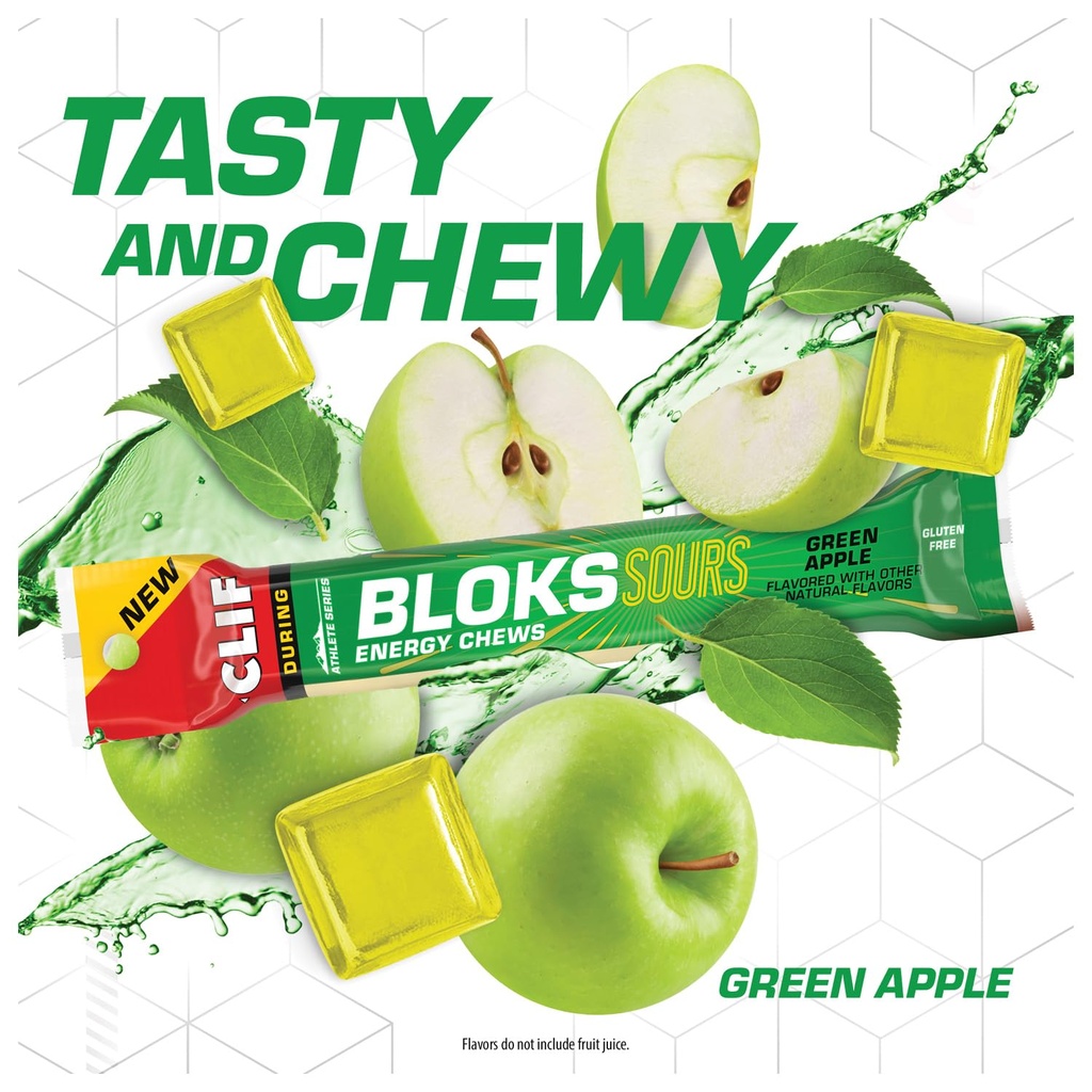 Clifbar Shot Bloks Sours - Single Green Apple, Single Unit