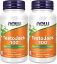 NOW Συμπληρώματα, TestoJackTM 100 με LJ100®, ένα ισχυρό τυποποιημένο εκχύλισμα Tongkat Ali (Eurycoma longifolia), Tribulus και ZMA®, 60 κάψουλες Veg (Pack of 2)