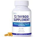 Bio-Identical T2 Thyroid Supplement (3,5-Diiodo-L-Thyronine) – Supports Metabolism & Energy | T2 Supplement for Hashimoto’s, Hypothyroidism & Thyroidectomy – Minimal Side Effects, 90 Capsules