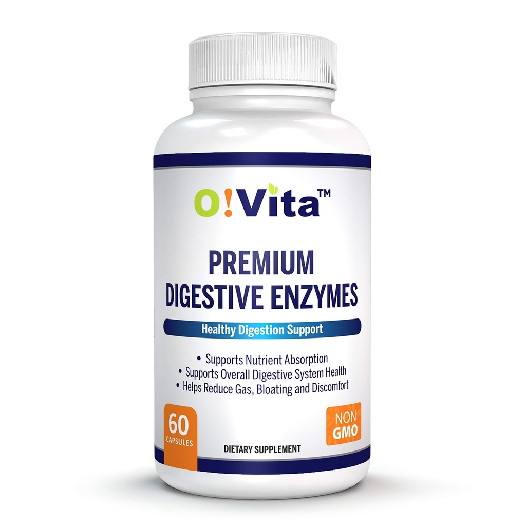 Premium Digestive Enzymes with Plant-Based enzymes, Supports Better Digestion, Better Nutrient Absorption (60 Non-GMO Vegetable Capsules)