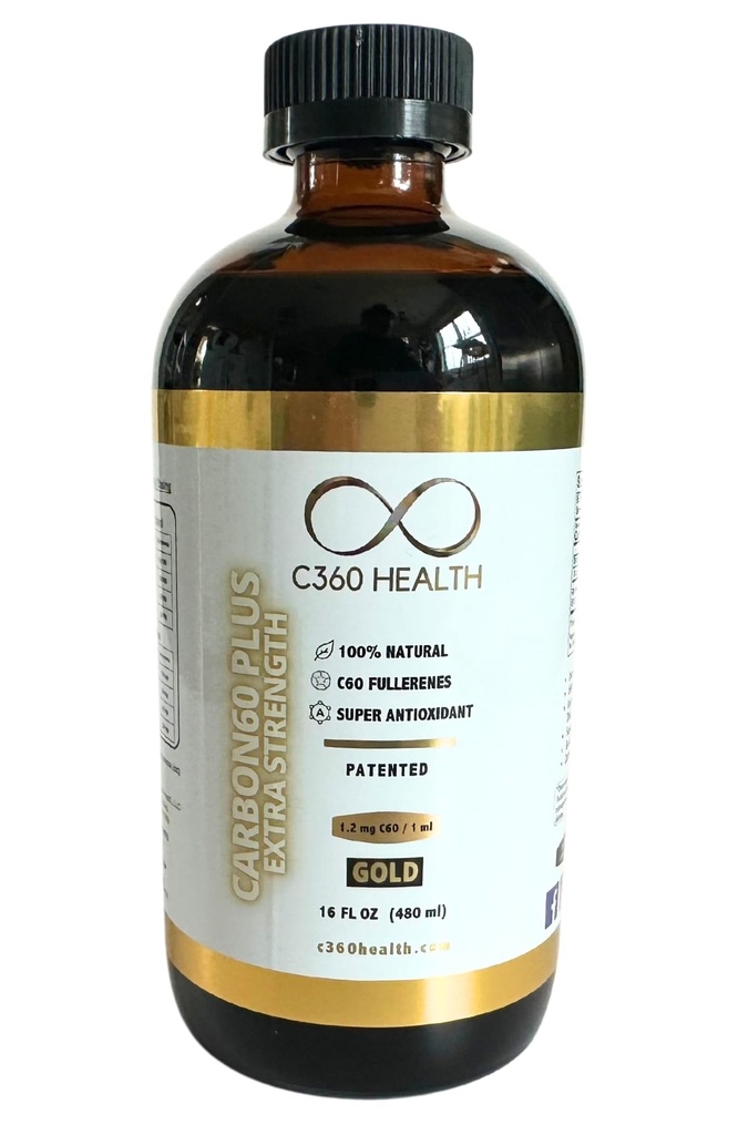 C360health ‎Carbon60 Plus Extra Strength - Carbon60 Olive Oil 16 Ounces (474 ML)