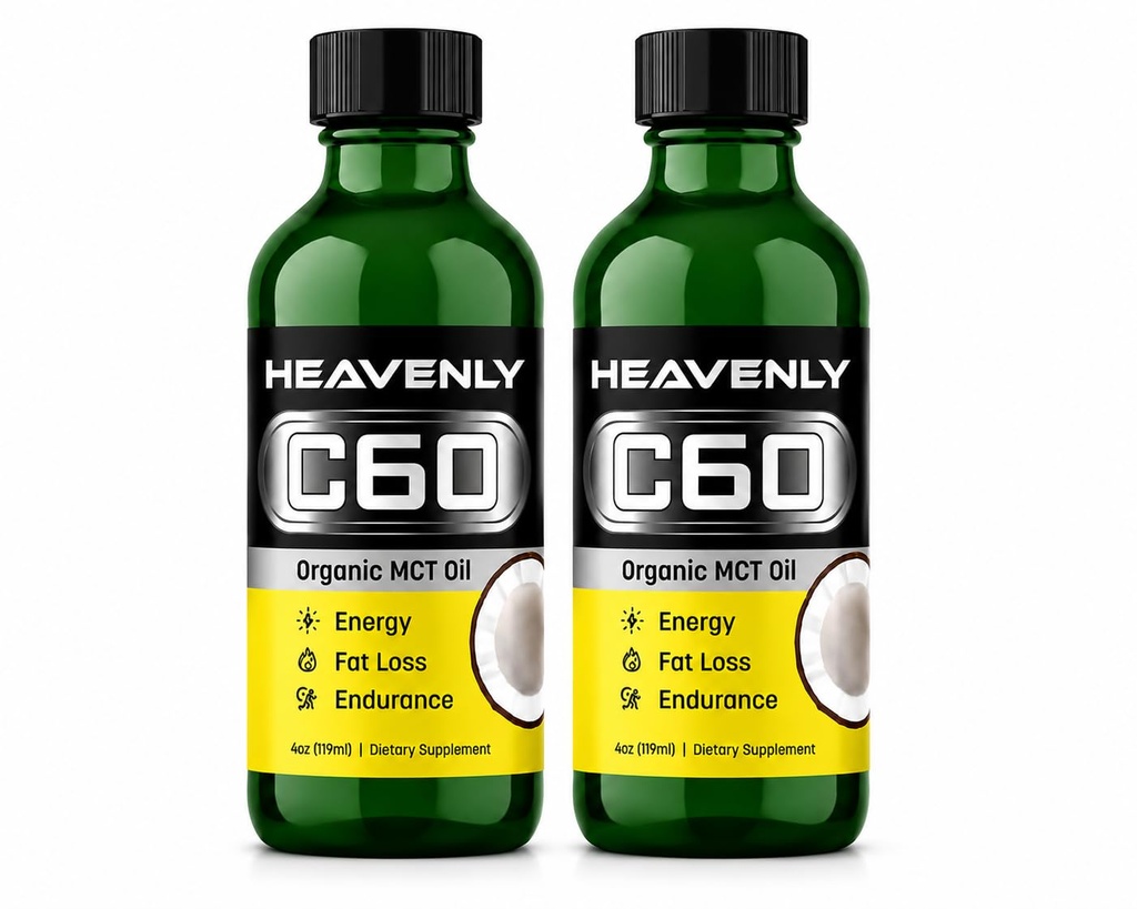 C60 HNP Labs C60 in Organic MCT Coconut Oil - Natural Wellness & Antioxidant Supplement for Men & Women, 99.99% Pure Carbon Fullerenes, Promotes Energy, Brain Function, & Stamina - 8 fl oz