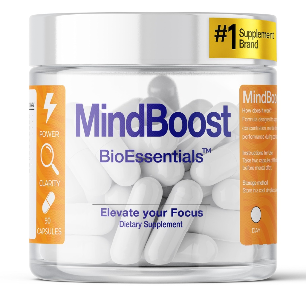 MindBoost – 10-Ingredient Nootropic Stack – Citicoline 280mg & L-Tyrosine 280mg – Cognitive Function & Mental Focus – PS 100mg + Uridine Creatine ALA Mg Zn – 60 Vegan HPMC Capsules