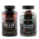 BUCKLEBURY Cognitive Clarity Capsules with Nootropic Blend + Irish Sea Moss Gummies with Bladderwrack & Burdock Root – Vegan Supplement Bundle, 60 Supplements