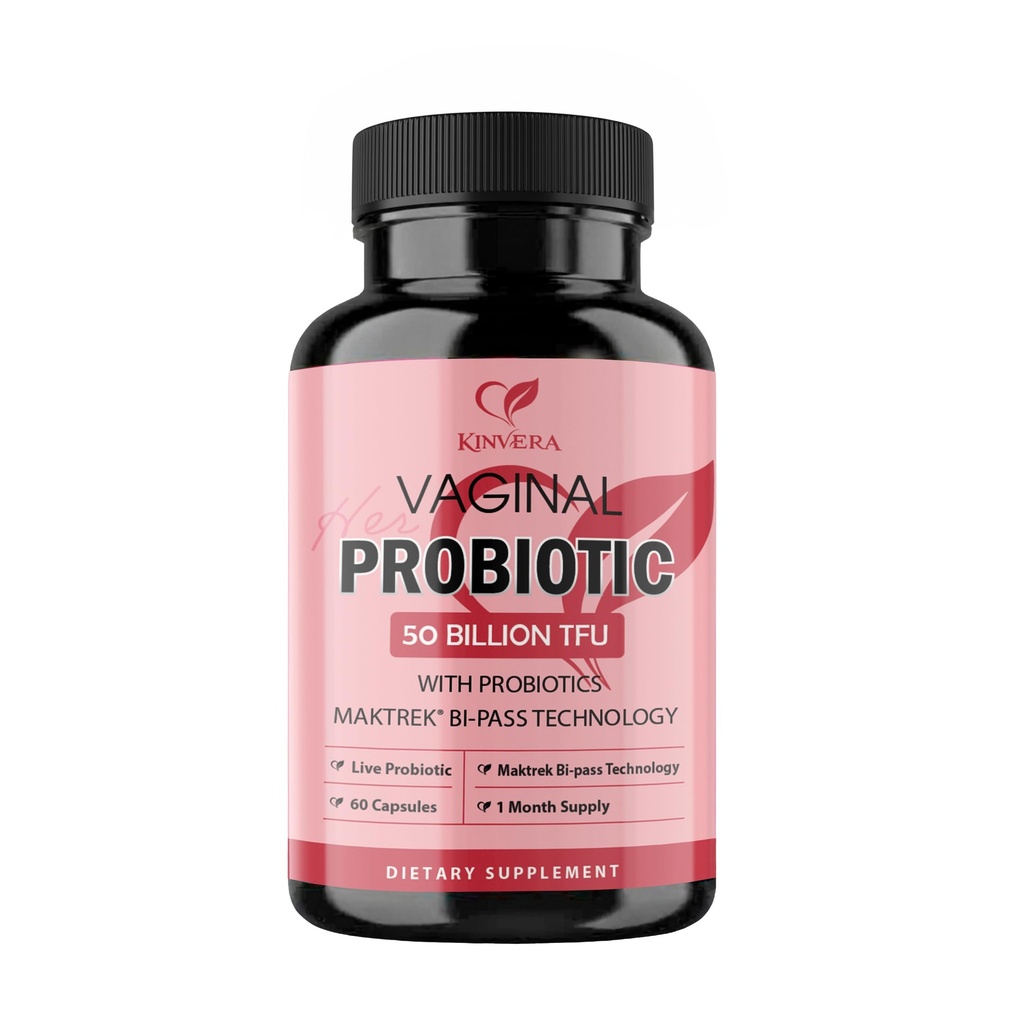Probiotics for Women with Prebiotics – 50 Billion CFU – Digestive, Immune & Vaginal Health – 60 Capsules