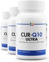 Σταματήστε τη γήρανση τώρα - CUR-Q10 Ultra Complex - Curcumin2K & MAX-Q10 - Brain & Heart Health, Antioxidants, Υποστήριξη Mood και Κοινή Υποστήριξη Υγείας - Turmeric & Black Pepper, CoQ10 - 60 Vcaps (3 Pack)